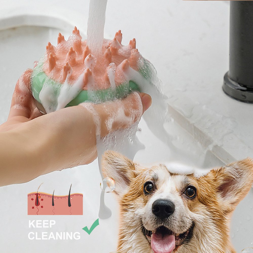 19385c3a-4498-4063-95fc-5064aefe60a7.jpg New 2 In 1 Pet Cat Dog Cleaning Bathing Massage Shampoo Soap Dispensing Grooming Brush Pets Supplies - Image 1